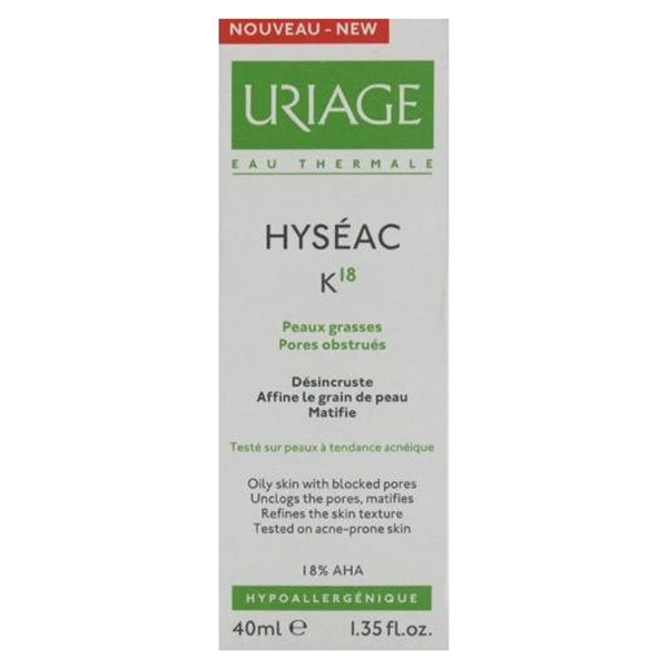 Uriage Hyseac K18 Oily Skin With Blocked Pores 40Ml