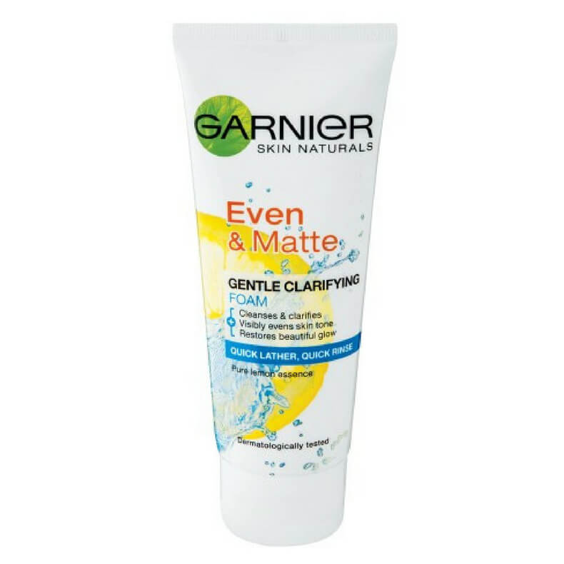 garnier even and matte cleansing foam